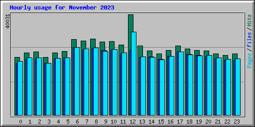 Hourly usage for November 2023